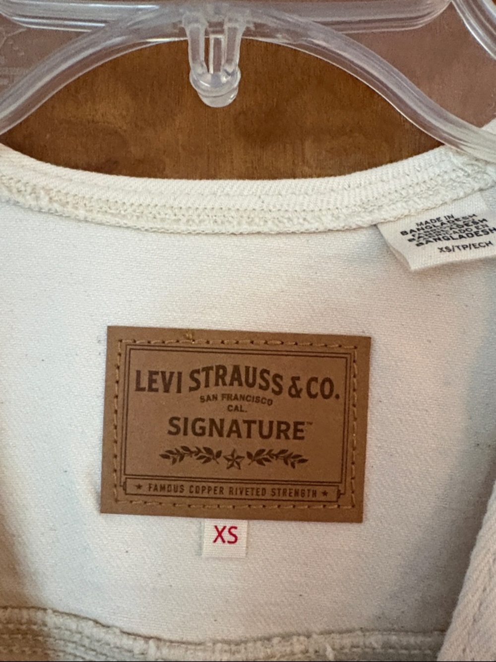 Signature by Levi Strauss Cream Cotton Button Vest - Picture 2 of 6